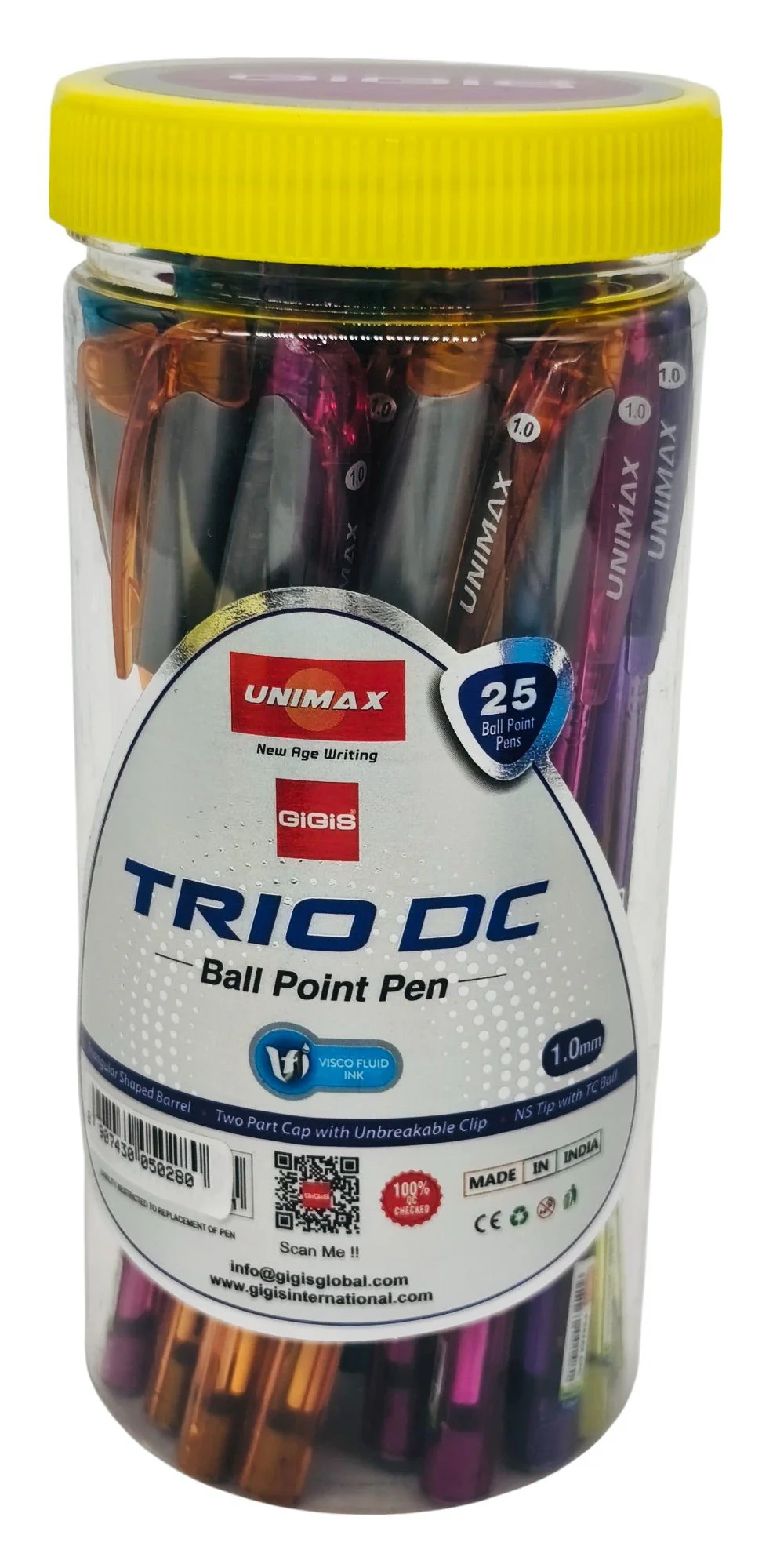 GIGIS 25pcs Unimax Trio-DC 1.0mm Ball Point Pen, Blue - Image 2