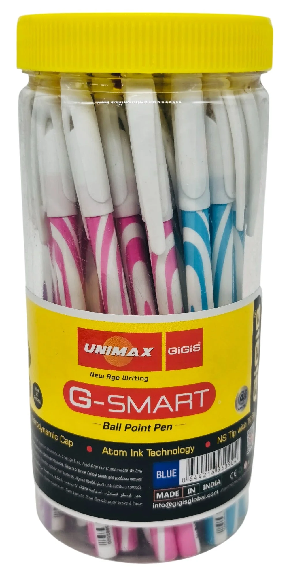GIGIS 40pcs Unimax G-Smart 0.7mm Ball Point Pen, Blue - Image 2