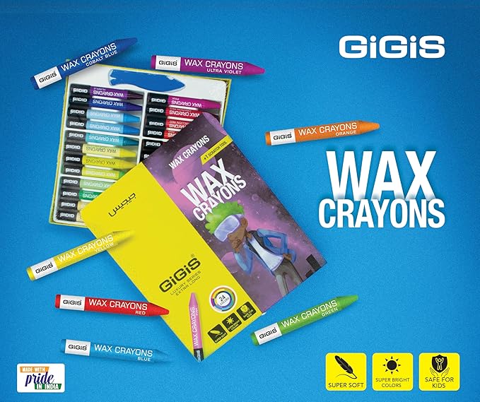 GIGIS Long Wax Crayons - 24-Piece Set - Image 2