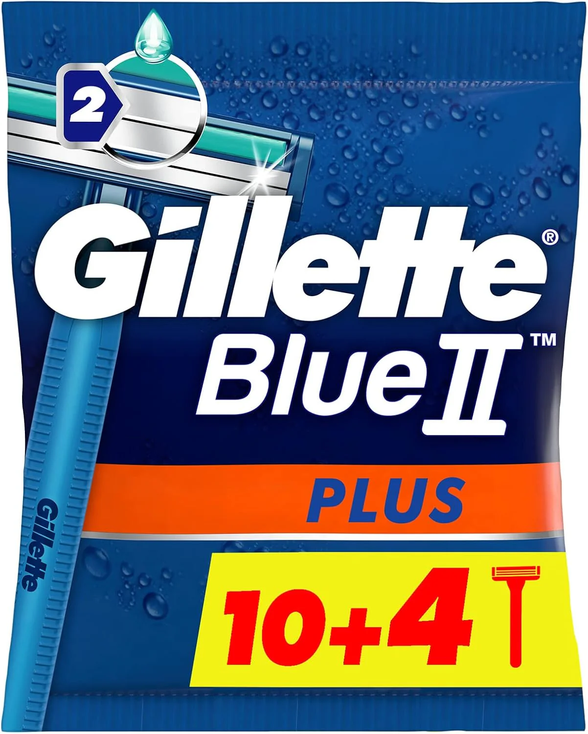Gillette Blue II Plus Men's Disposable Razors-14 Count