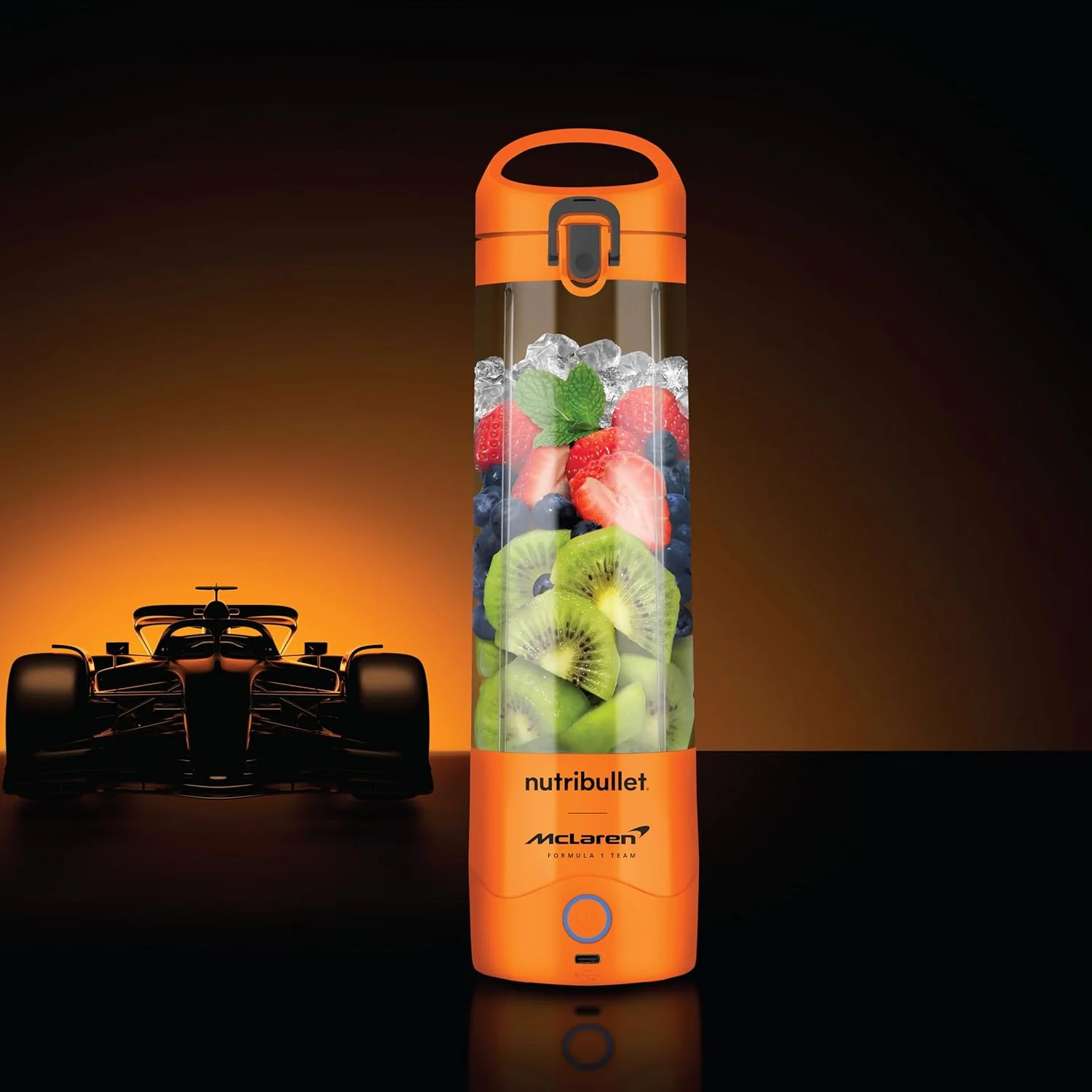 Nutribullet Portable Blender McLaren F1 Team Edition – 590ml Orange, Leak-Proof Lid, Powerful Extractor Blade, USB-C Rechargeable, 15+ Blends, Juices & Smoothies, Model NB-MC475PA - Image 6