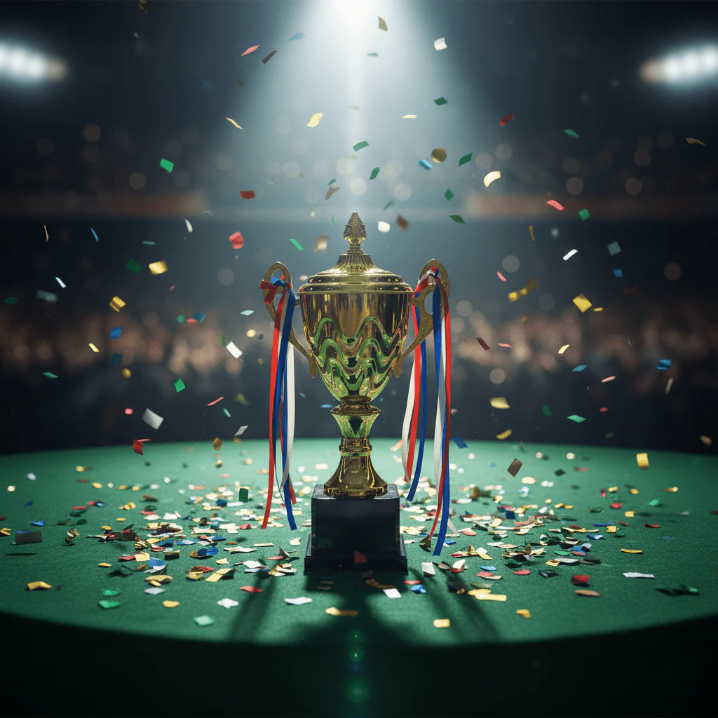 Premium Gold & Black MGold & Black Metal Trophy Cup — 45cm | Award Trophy with Decorative Ribbonsetal Trophy — 45cm - Image 3