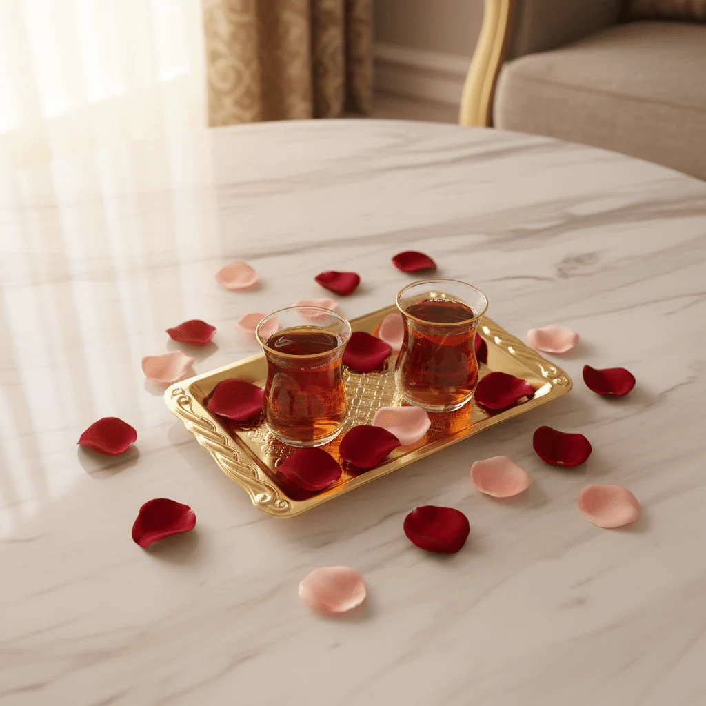 Gold Embossed Rectangle Serving Tray | 20×12.5cm - Image 3