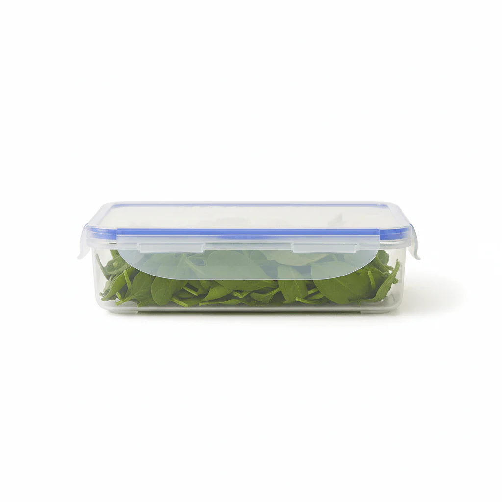 Golden Lock Plastic Rectangular Food container With Lid 825ml-Blue&Transparent