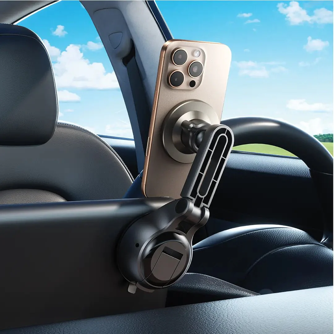 Green Lion GX-66 MagSafe Car Phone Holder 360 Rotation, Sturdy Lock Knob - Black - Image 3
