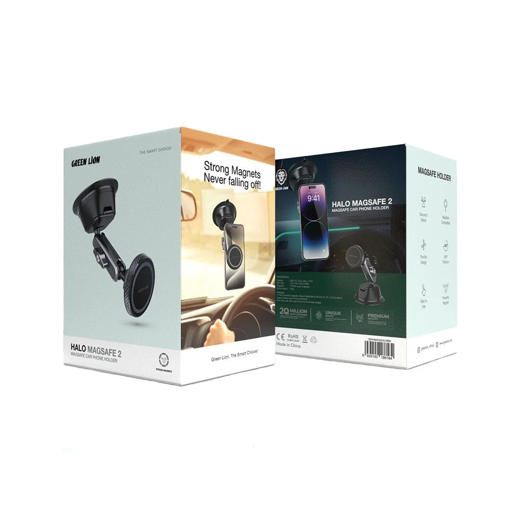 Green Lion Halo MagSafe 2 Car Phone Holder, Strong Magnets - Black - Image 8