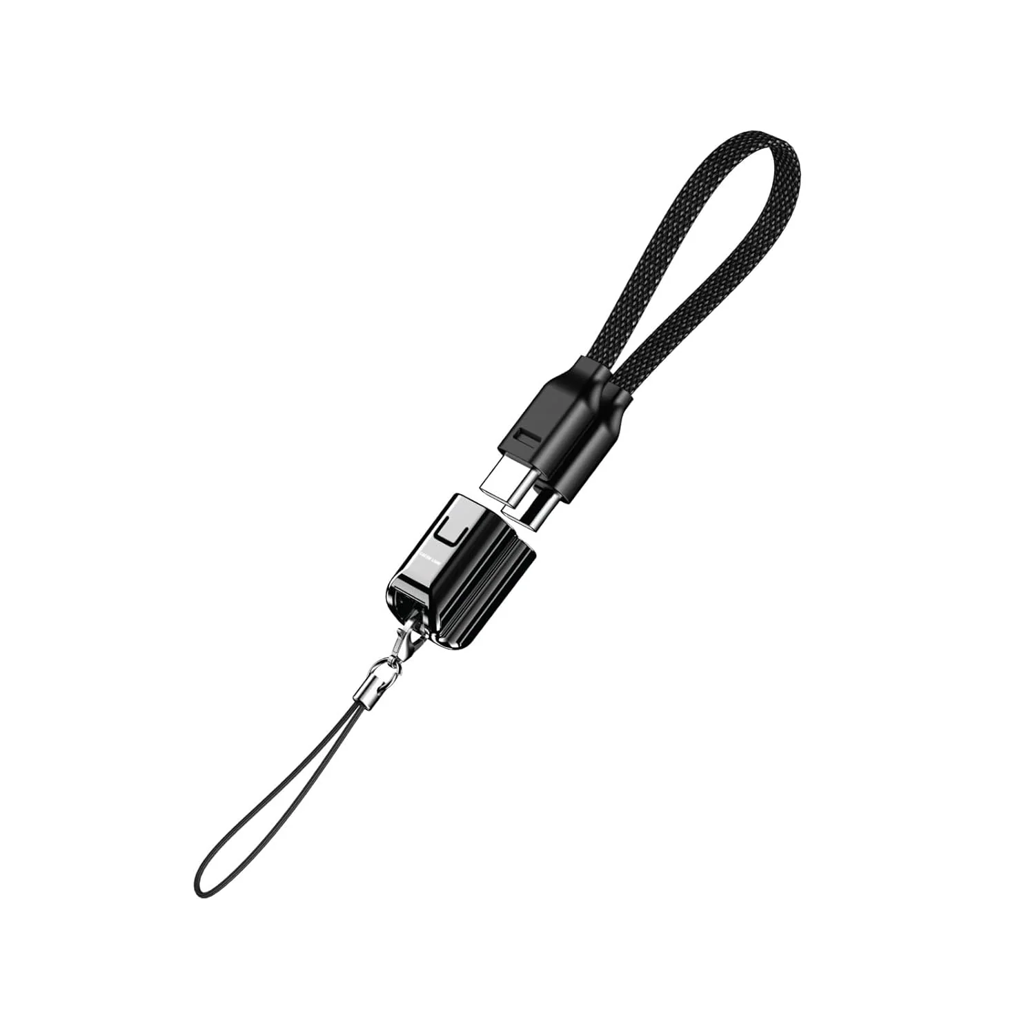 Green Lion Lanyard USB C to USB C Cable 60W PD, 15cm Length, Fast Charging & Sync Braided Cord for Power Bank, MacBook, iPad, Laptop, iPhone 16/15/14/13, S24/S23