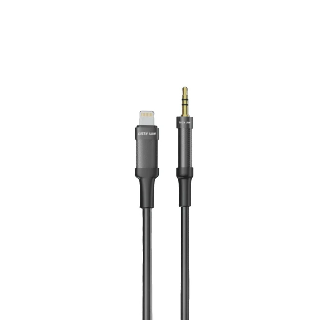 GREEN LION Lightning to AUX Braided 1 meter Cable - Black