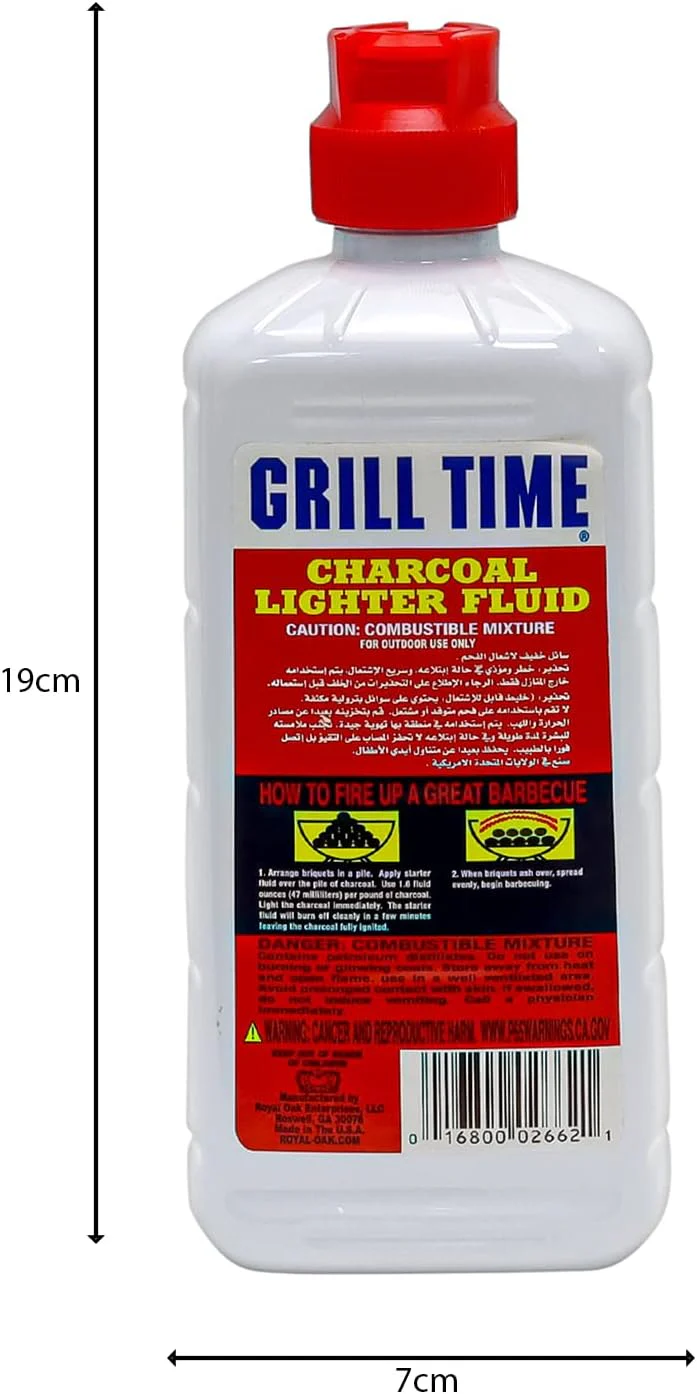 GRILL Time Charcoal Lighter Fluid BBQ fire fluid. Barbecue lighter. Quickly & Easily Ignite BBQ Grills With Lighter Fluid. odorless fluid Pack of 3 - Image 2