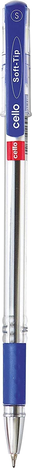 Cello Soft Tip Ball Pen 0.7mm | 5-Piece Assorted Set (3 Blue, 1 Black, 1 Red) - Image 4