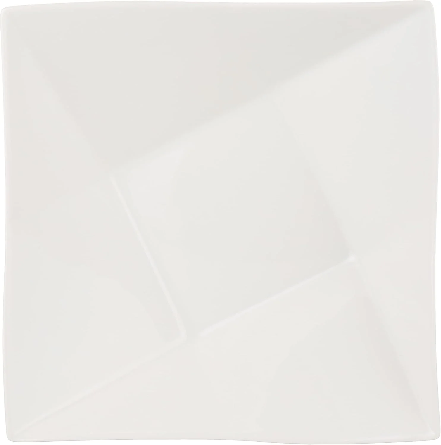 Symphony White Ceramic Square Bowl for Dining – 21 cm - Image 3