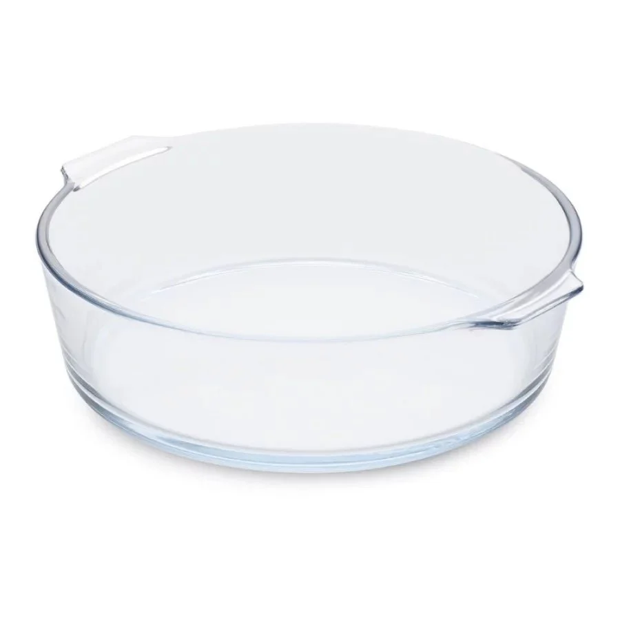 Guardini Round Borosilicate Glass Casserole Dish with Handle/Roaster 1.6 Liter, 21cm
