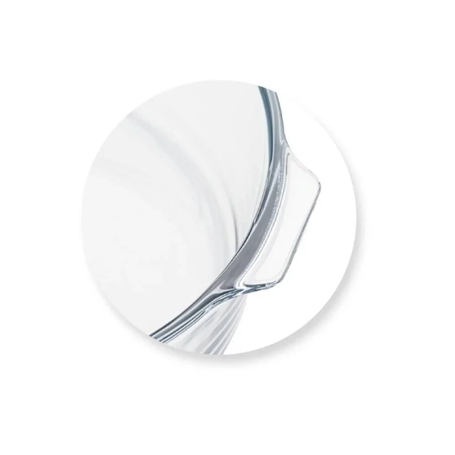 Guardini Round Borosilicate Glass Casserole Dish with Handle/Roaster 1.6 Liter, 21cm - Image 2