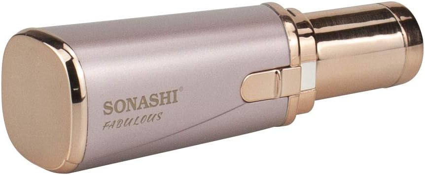 Sonashi Facial Hair Remover Battery Operated Instant And Painless Remover Gold Plated Head With InBuilt LED Light Black Tray And Plastic Hanging Loop SLD-822 Rose Gold - Image 2