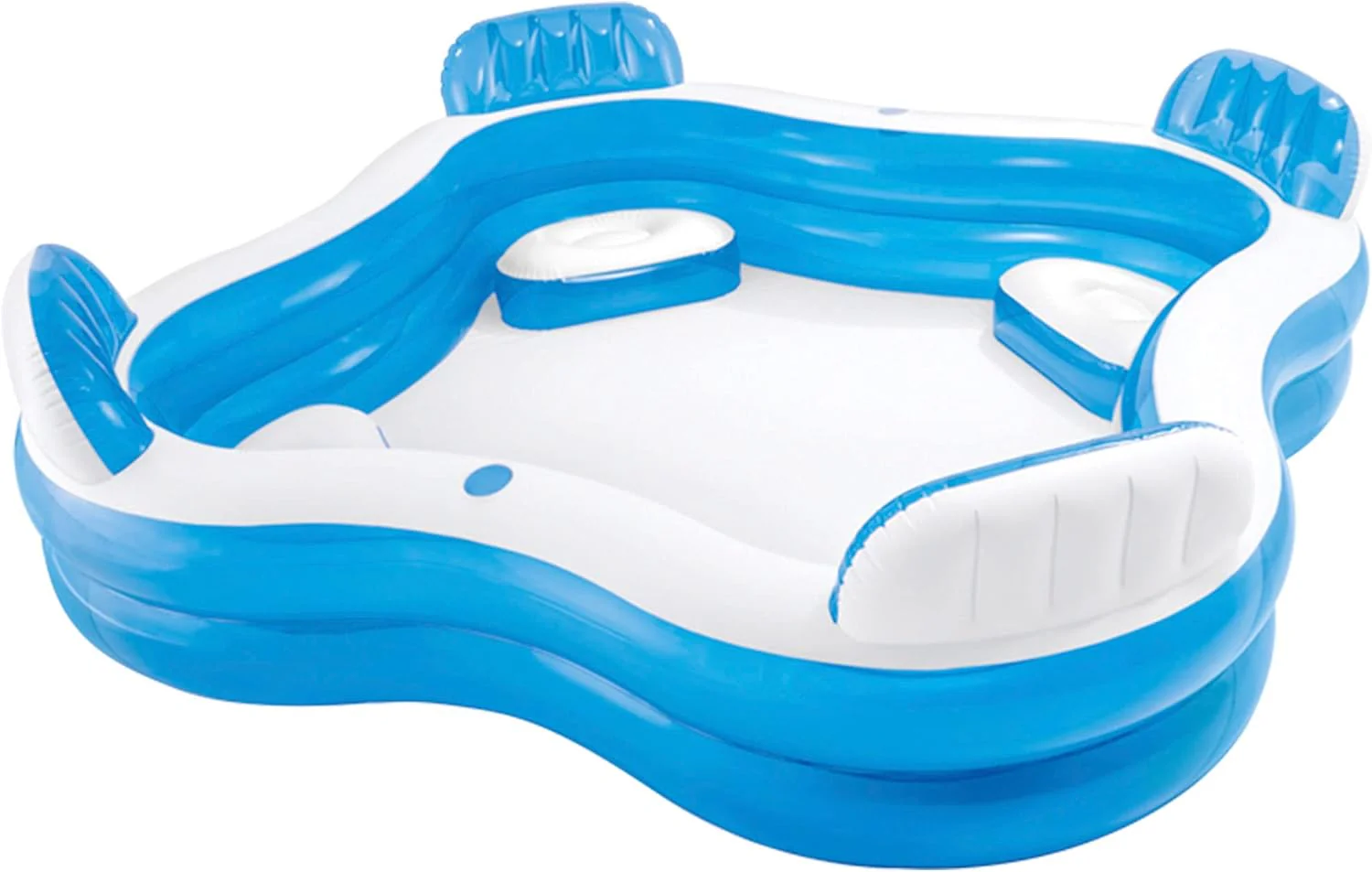 Intex Swim Center Family Lounge Pool – Blue & White | 229 x 229 x 66 cm