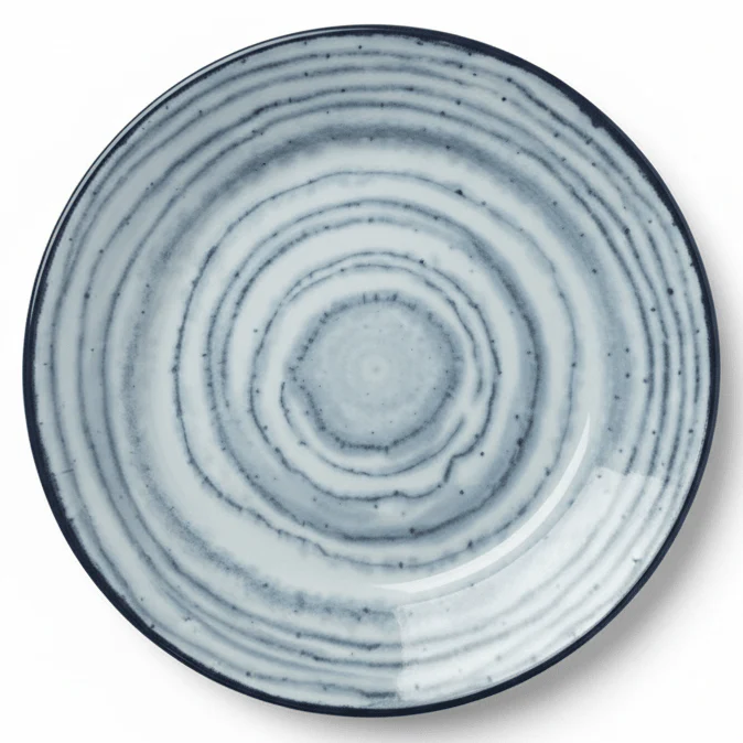 Harmony Melamine Blue Decorative Pattern Plate Multi-Purpose Serving Plate for Meals and Snacks – 8.5 Inch