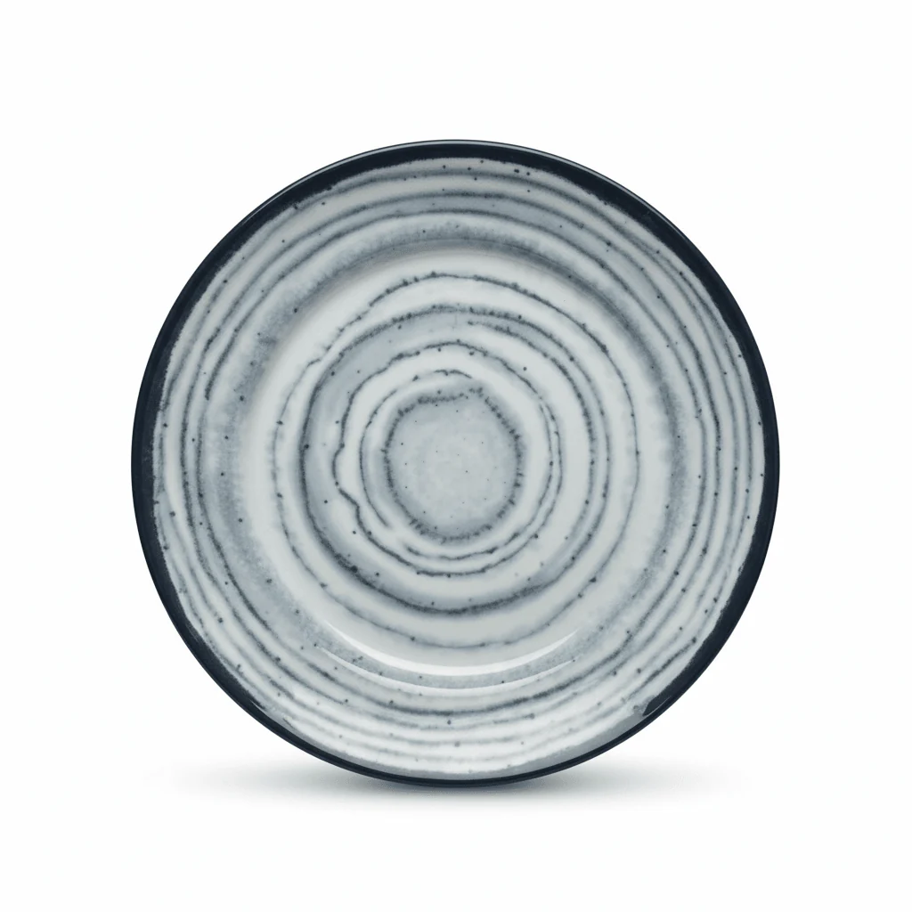 Harmony Melamine Blue Elegant Design Round Dinner Plate Stylish Dining Plate for Home and Hospitality Use – 10.6 Inch