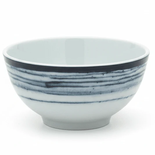 Harmony Melamine Blue Pattern Round Bowl Small Serving Bowl for Desserts, Snacks and Sides – 4.5 Inch