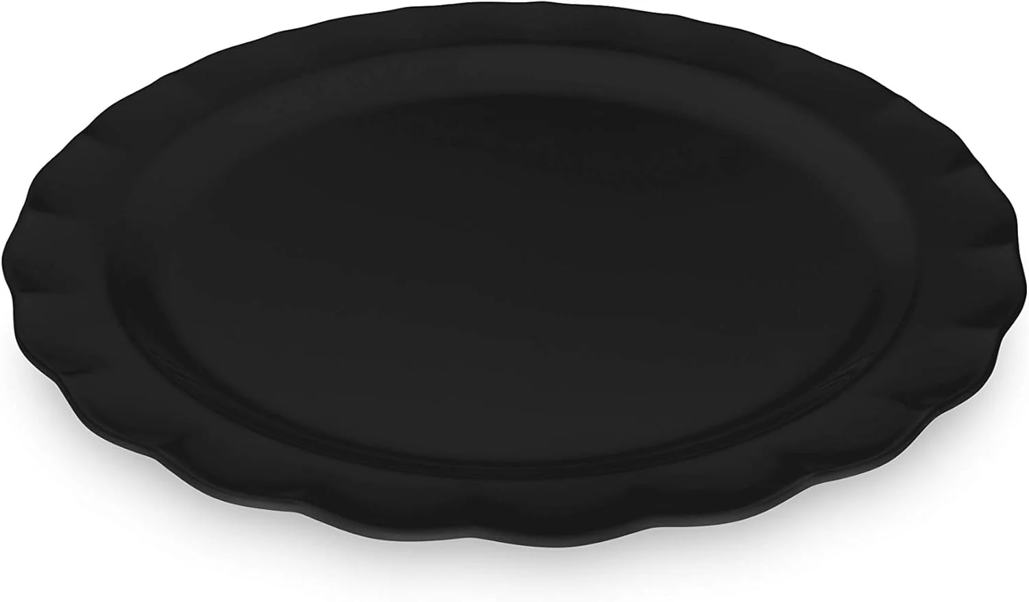 Harmony Melamine Horeca Big Serving Flower Plate -51cmX3.3cm-Black