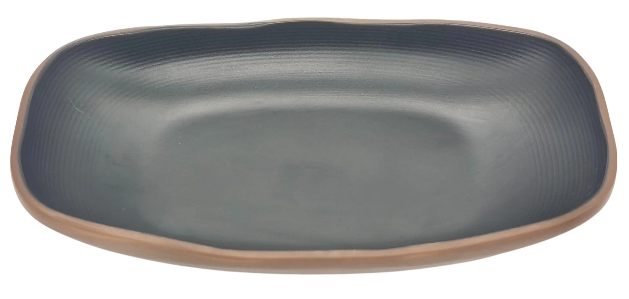 HARMONY Melamine Oval Plate 18cm*10cm*2cm, Brown/Black - Image 3