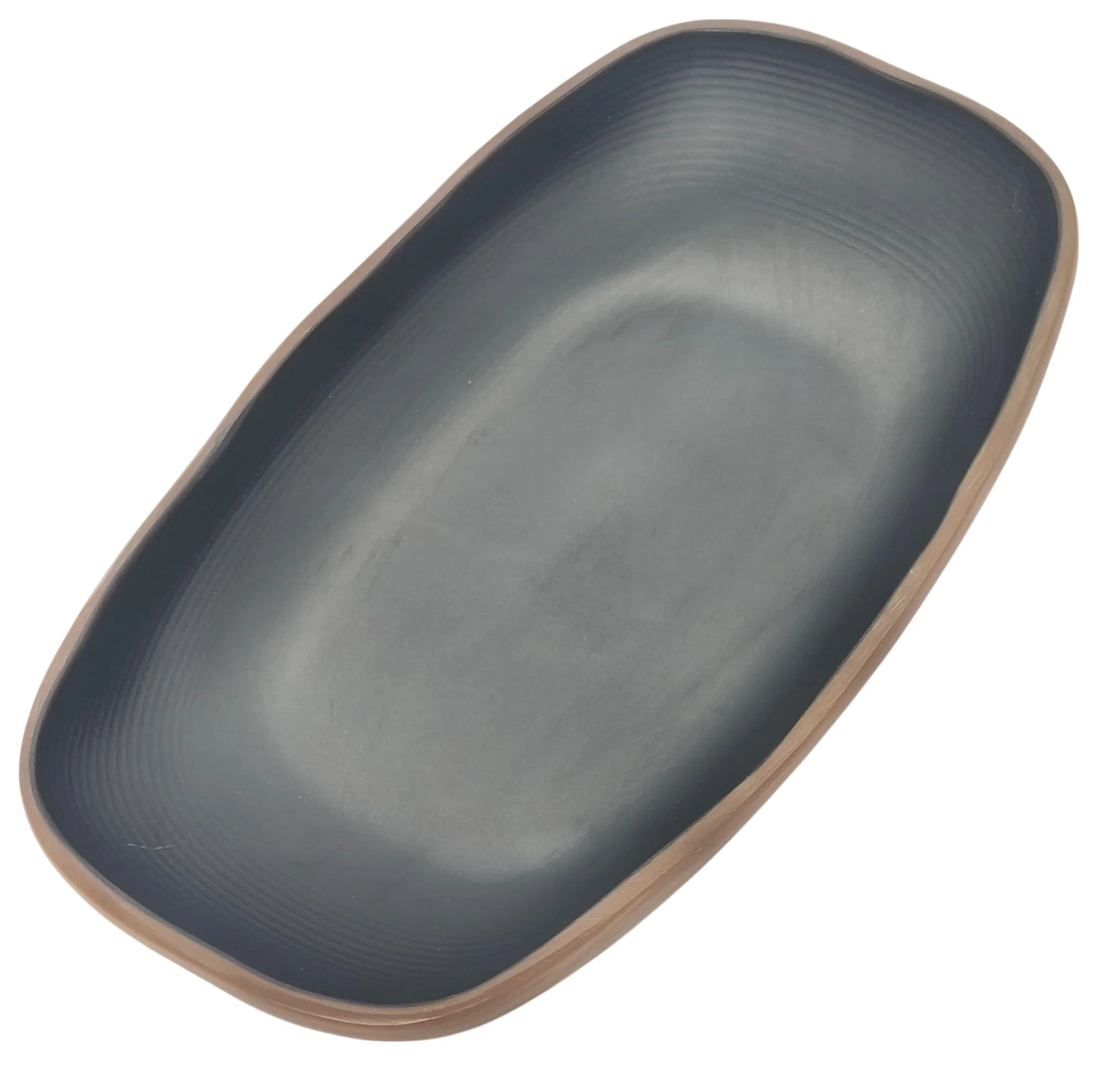 HARMONY Melamine Oval Plate 18cm*10cm*2cm, Brown/Black - Image 4