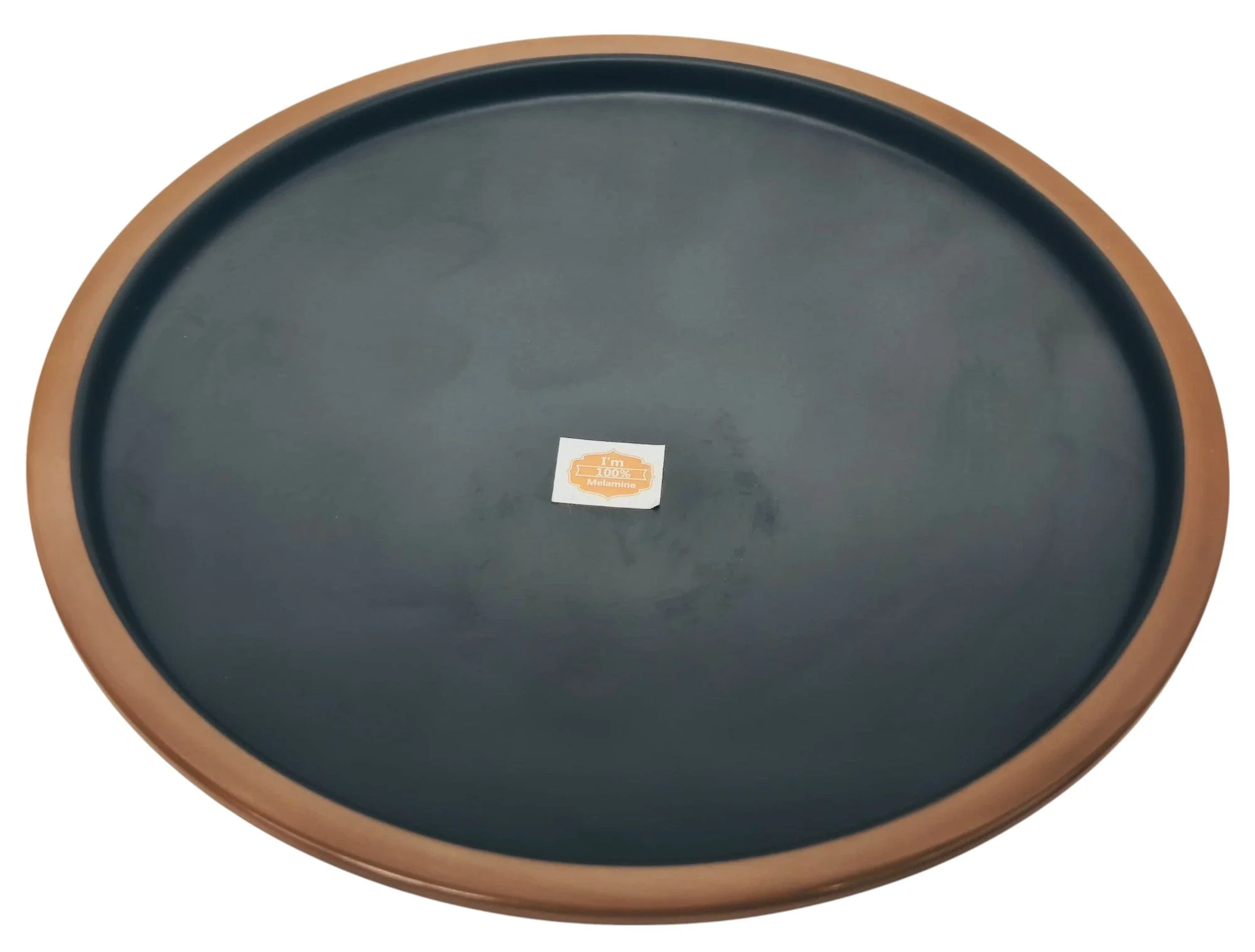 HARMONY Melamine Round Deep Plate 20cm*4cm, Brown/Black - Image 2