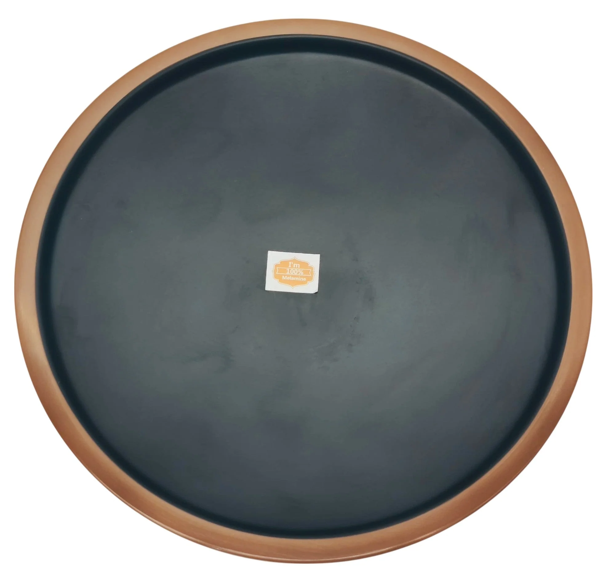 HARMONY Melamine Round Deep Plate 20cm*4cm, Brown/Black - Image 3