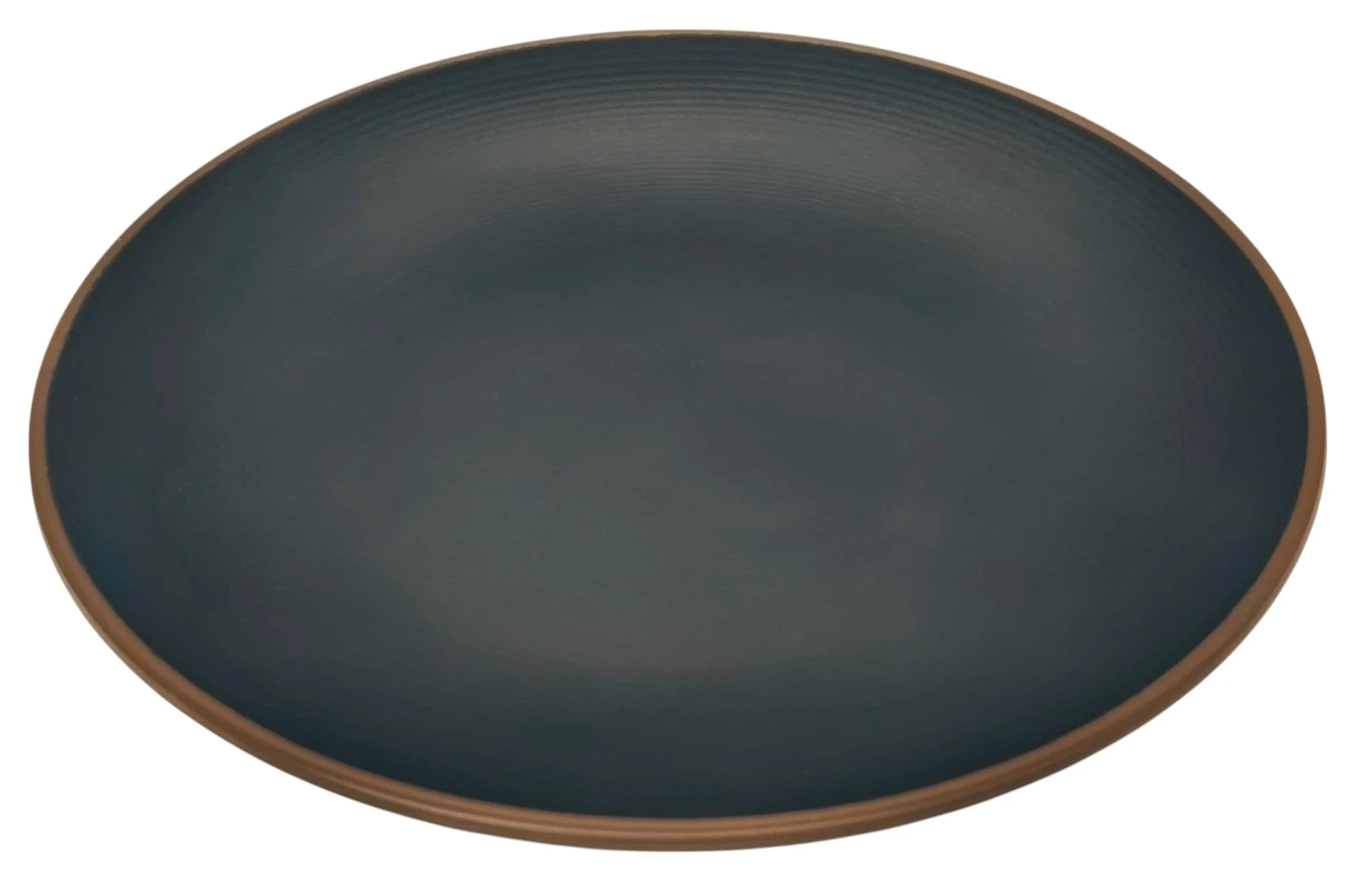 HARMONY Melamine Round Dessert Plate 20cm*3cm, Brown/Black