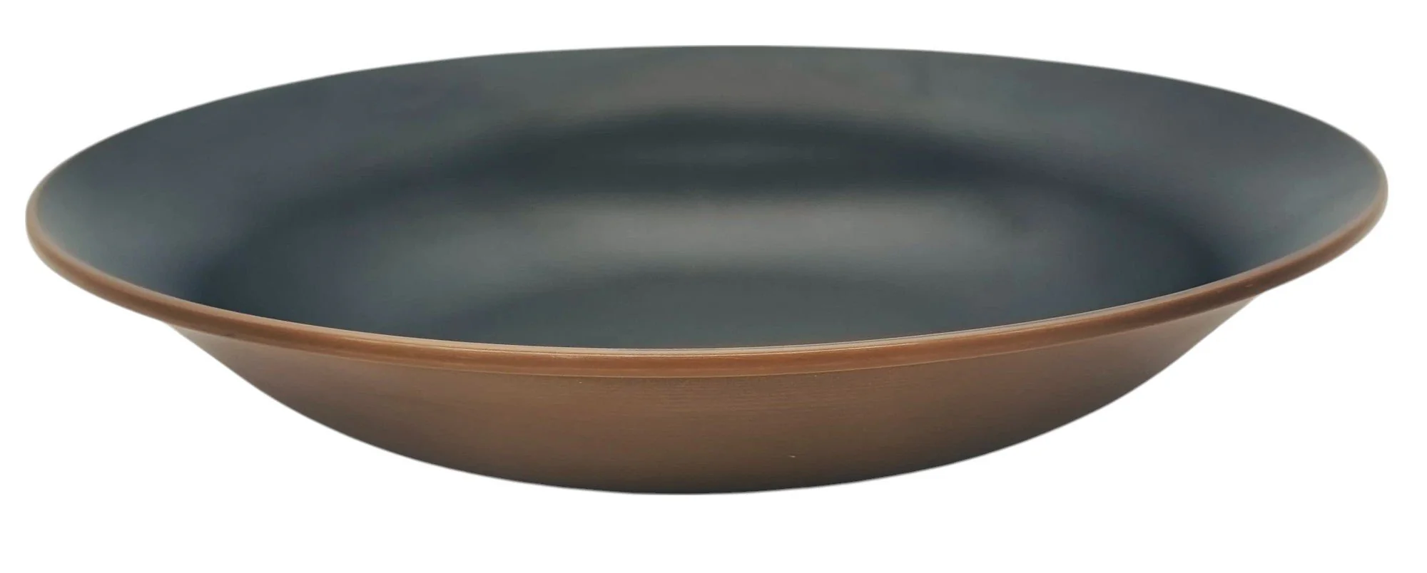 HARMONY Melamine Round Soup Bowl 22cm*4.5cm, Brown/Black