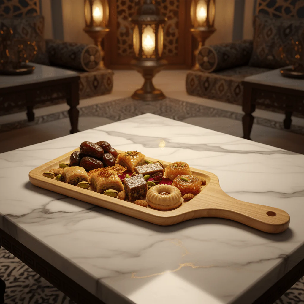 Harmony Rectangular Wood Grain Melamine Pizza Tray Serving Platter 28×13 cm - Image 2