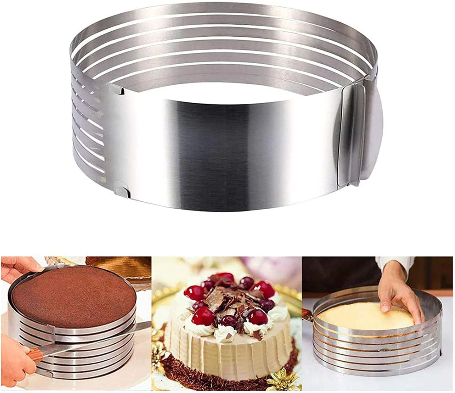 HARMONY Stainless Steel Adgustable Cake Leveler(Diameter: Max-8"   Min-6", Thickness:85mm) - Image 5