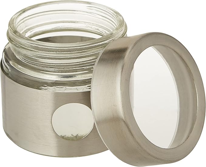 Harmony Table Top 5 Pieces Set (4 Pieces Glass Spice Jar with Metal Stand), 29.5 x 7.5 x 9 cm/85 ml, 89100 - Image 2
