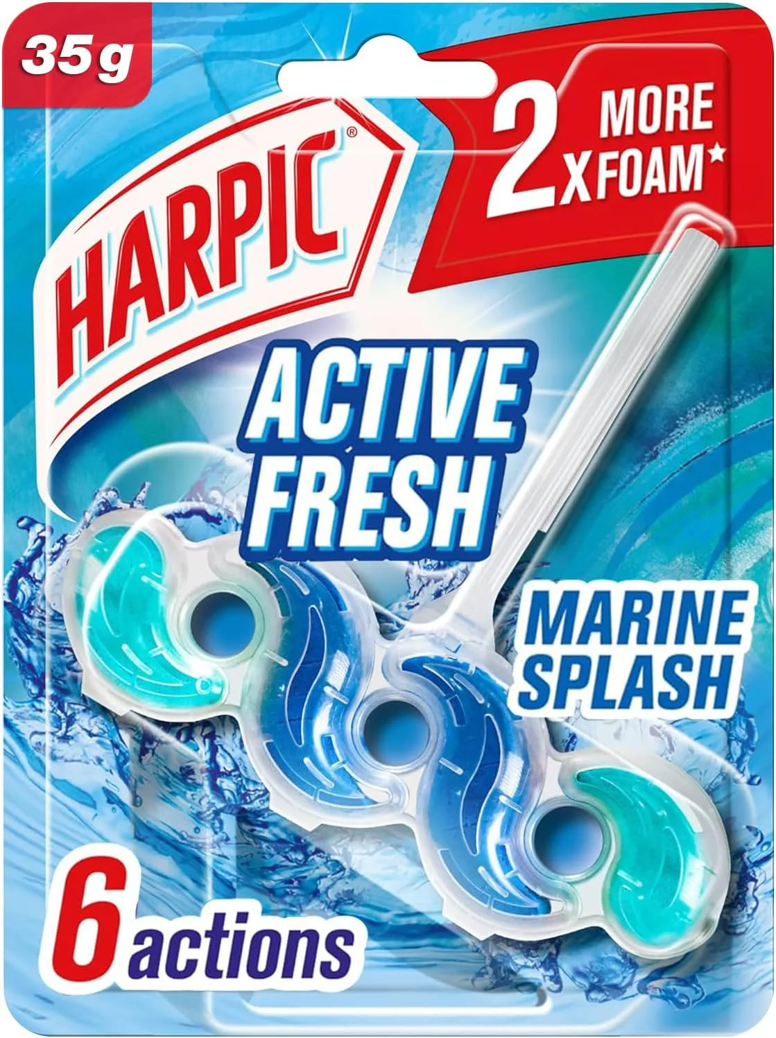 Harpic Marine Splash Toilet Blocks Multicolour 35grams