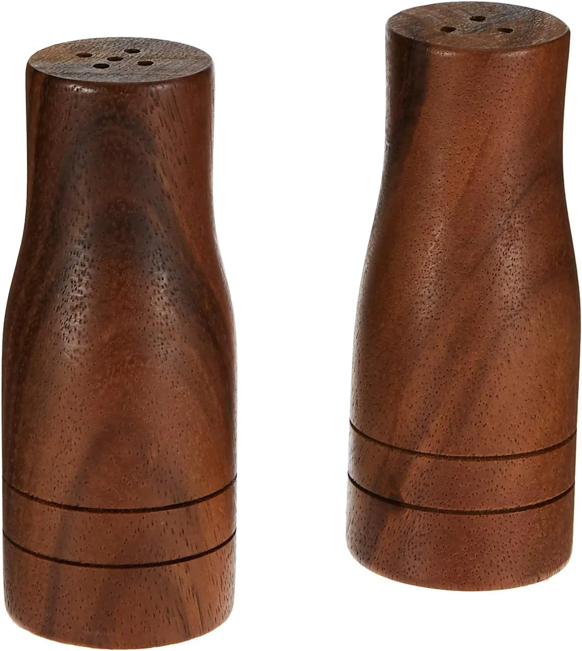Billi Wooden Oil, Vinegar, Salt & Pepper Canister Set — 4-Piece Dining Condiment Set with Acacia Wood Tray 7*26*21 cm - Image 5