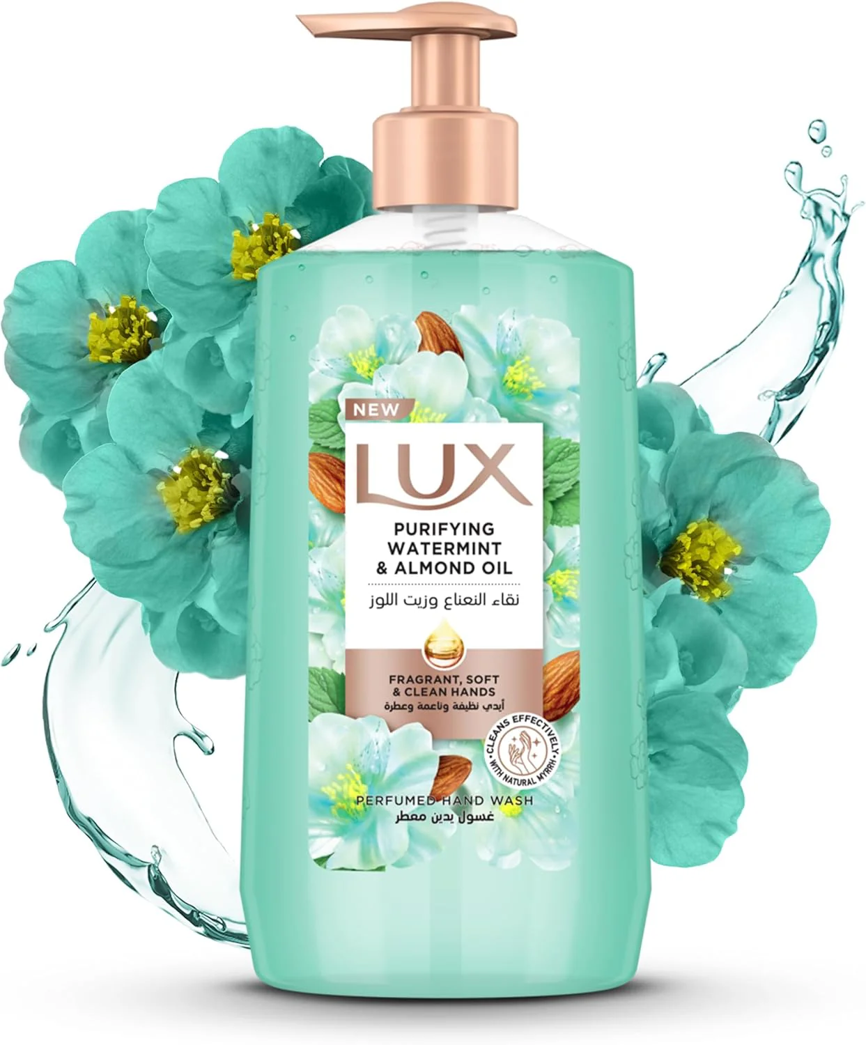 LUX Perfumed Liquid Hand Wash, Purifying Watermint, with Almond Oil & Glycerin, for Fragrant, Soft and Clean Hands, 250ml