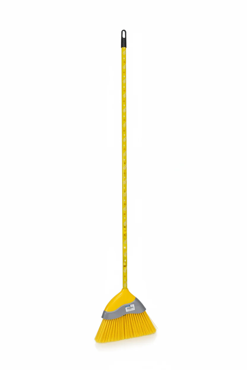 Henlee Dazzle Broom with Wooden Handle – 25cm × 138cm | Assorted Color
