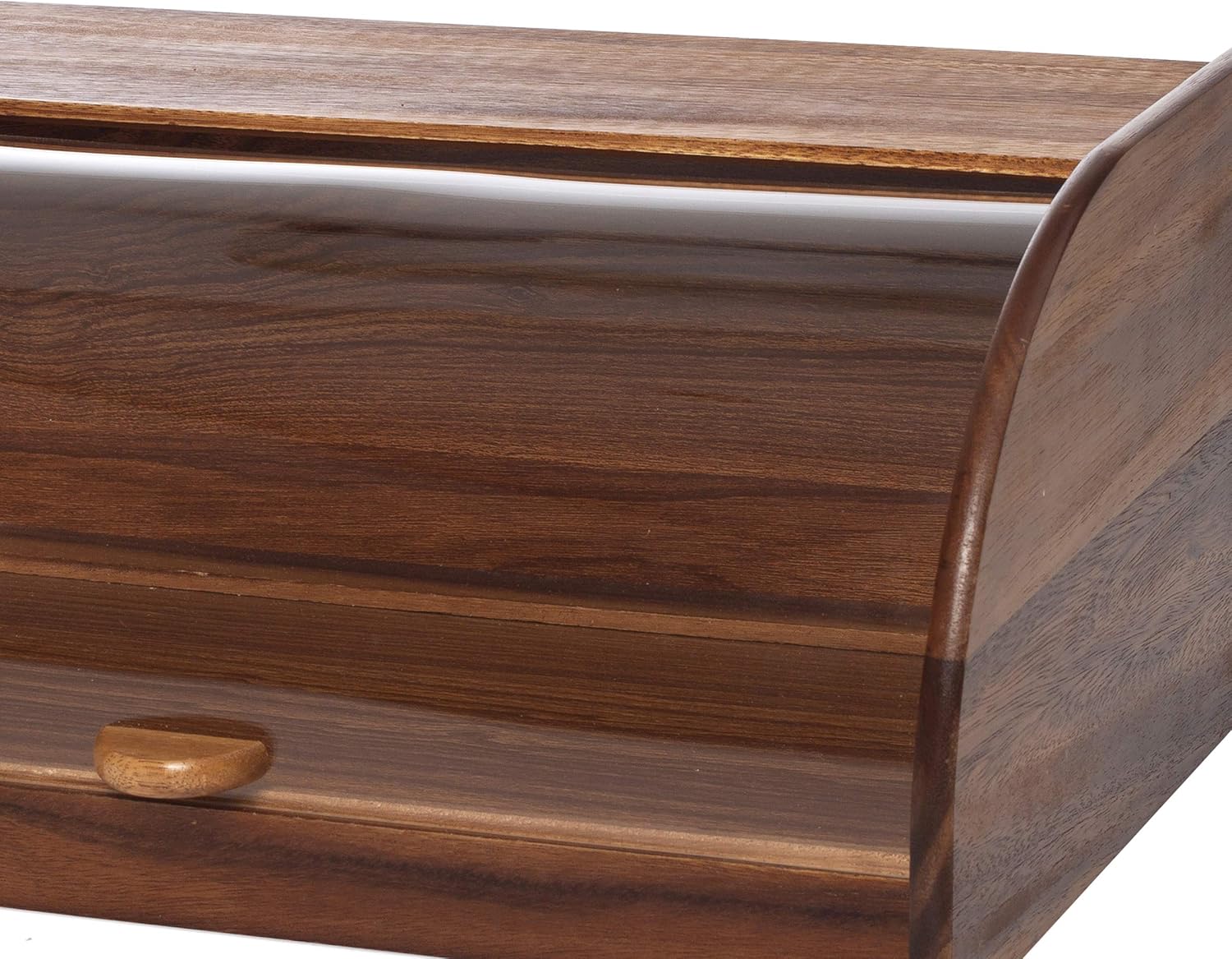 Billi Bread Box with Sliding Acrylic Lid | Walnut Wood | 27×40×18 cm - Image 2