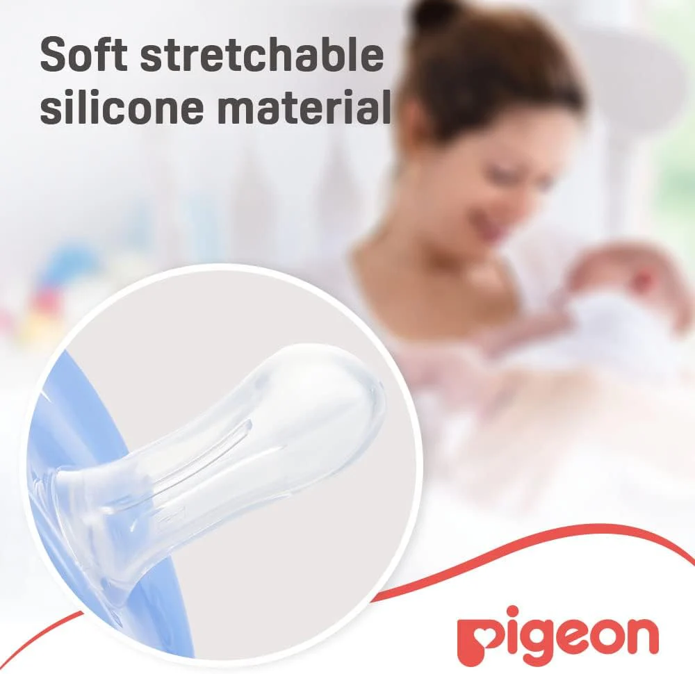 Pigeon Minilight Pacifier, Ultra Light Weight, Soft Silicone Nipple, More Air Flow, BPA Free, M Size, 6+ Months, Clear - Image 3