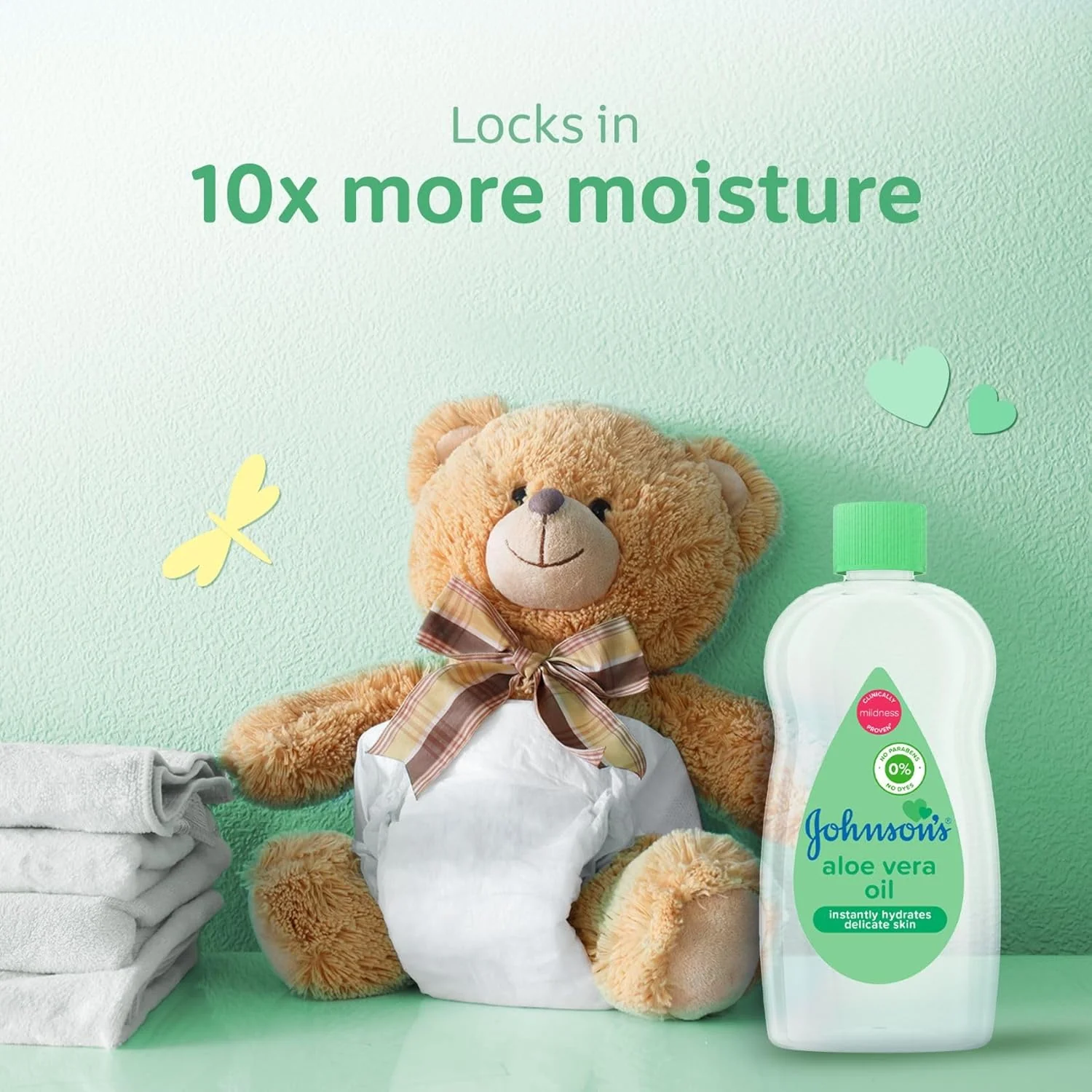 Johnson's Baby Aloe Vera Moisturising Oil 300ml - Image 4