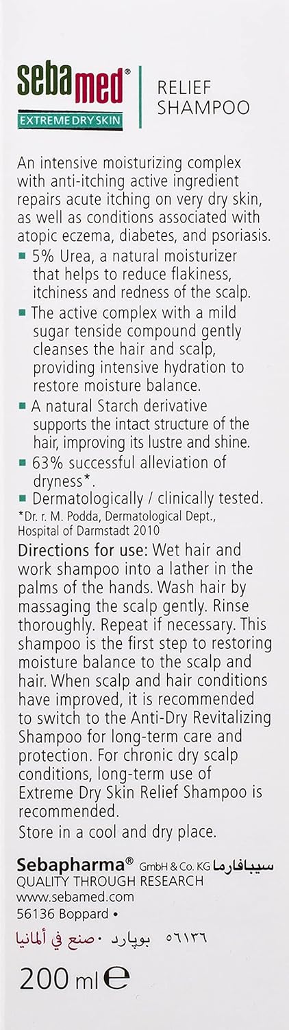 Sebamed Extreme Dry Skin Relief Shampoo 200ml – 5% Urea - Image 3