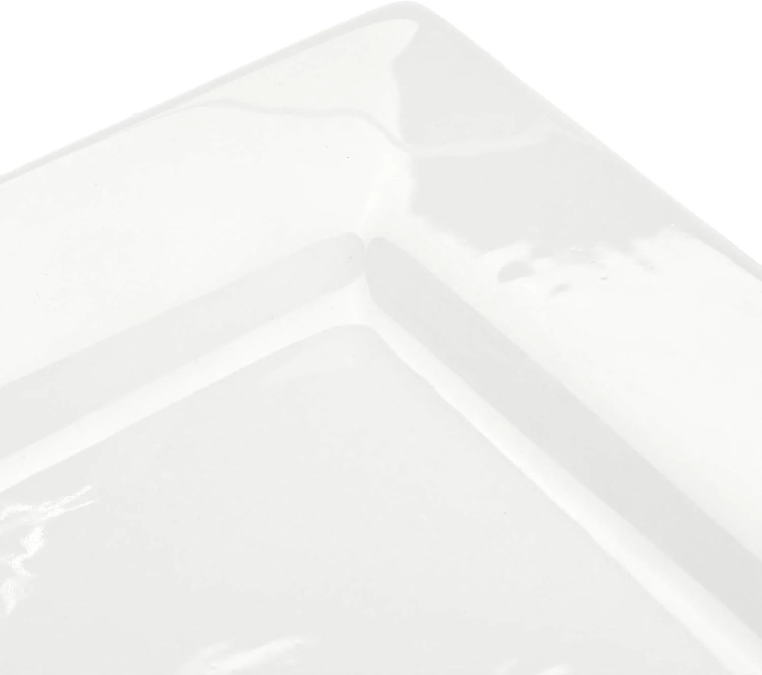 Symphony Collection – Set of 4 White Ceramic Square Plates (25 cm) - Image 4