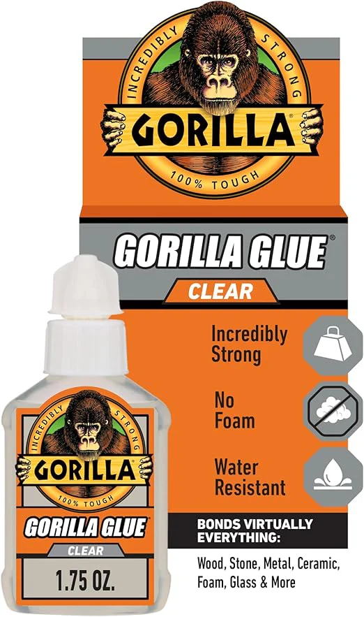 Gorilla High Strength Clear Glue 1.75 oz – Heavy-Duty All-Purpose Adhesive