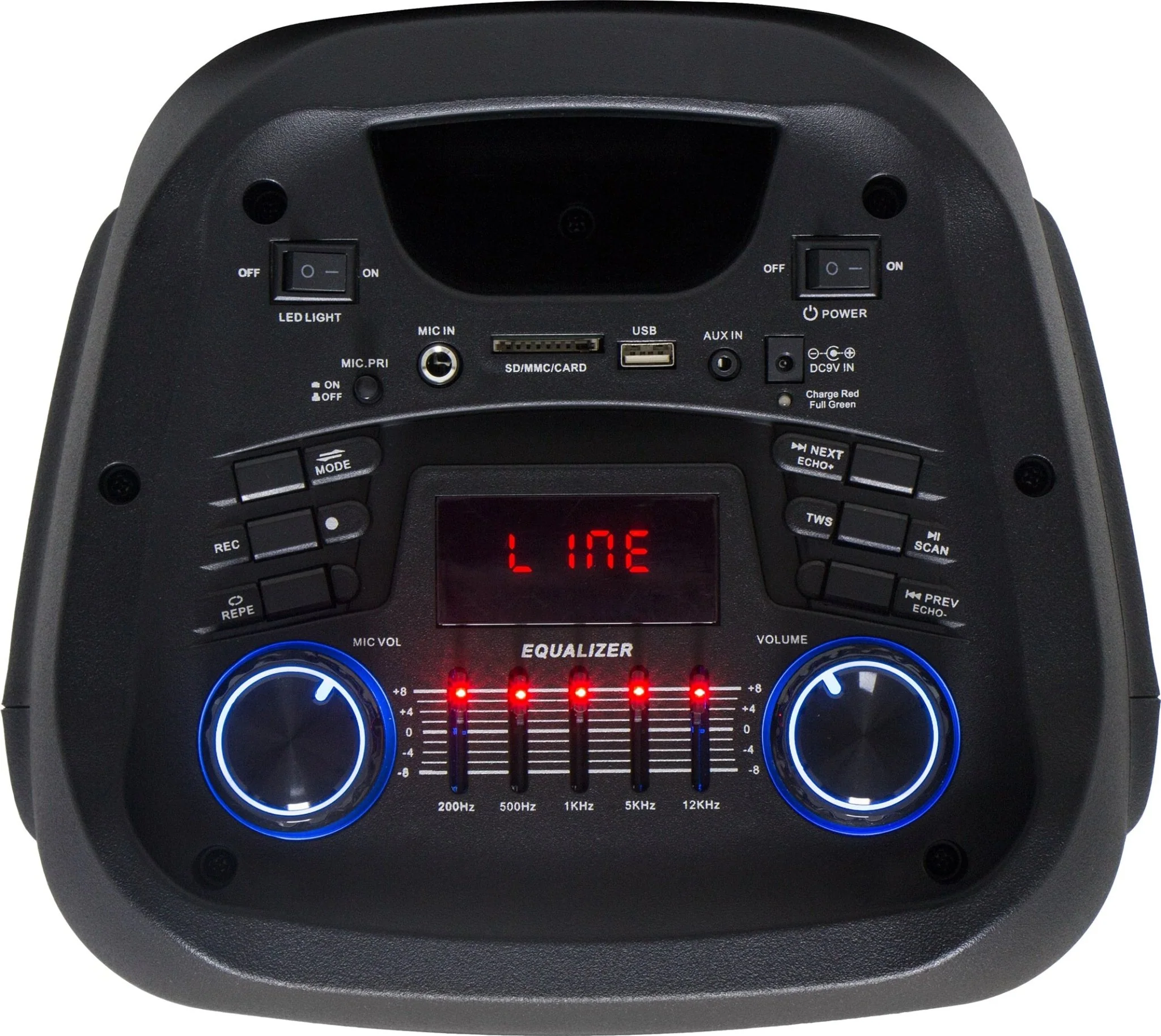 Sonashi Dual 8-Inch Rechargeable Bluetooth Speaker SPS-8018RT - Image 5