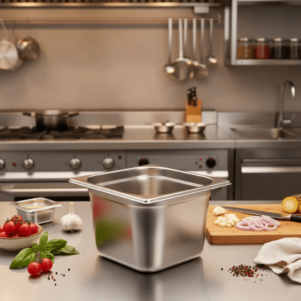 Raj Steel GN Pan | Silver | 1/2 200mm | CS0272 - Image 2