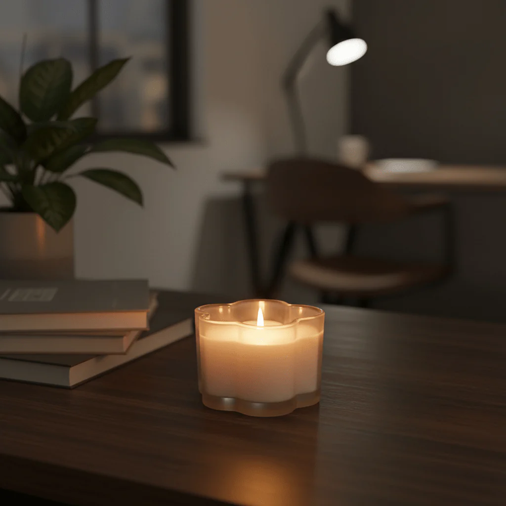 Home Fragrance Bay Leaf & Lime Decorative Aromatherapy Candle for Home and Office – 8 × 6 cm - Image 3
