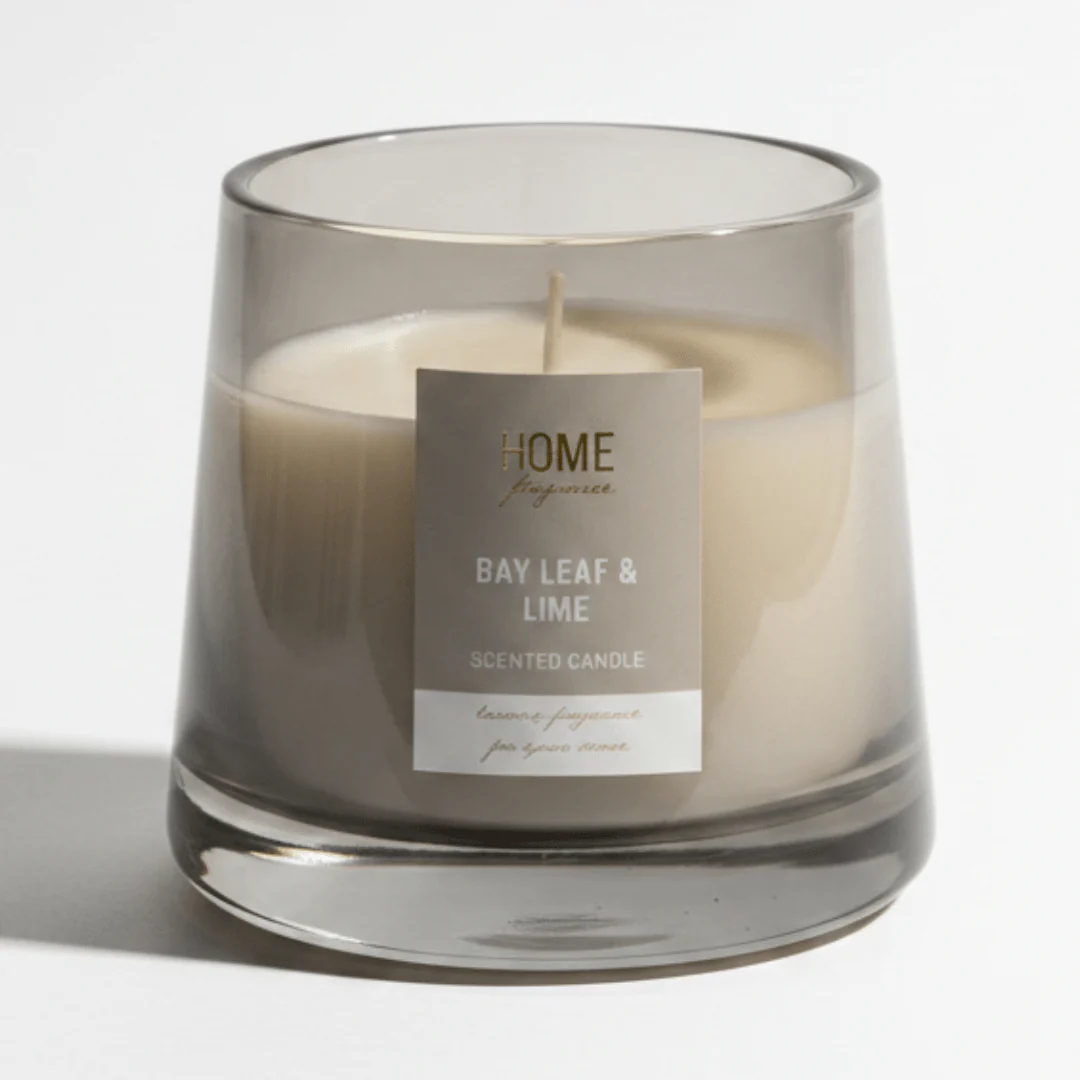 Home Fragrance Bay Leaf & Lime Large Aromatherapy Candle for Elegant Home Décor – 12 × 10 cm