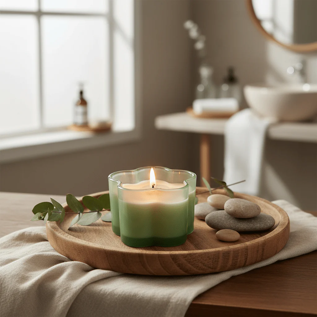 Home Fragrance Lakeside Forest Nature Inspired Scented Candle for Relaxation – 8 × 6 cm - Image 2
