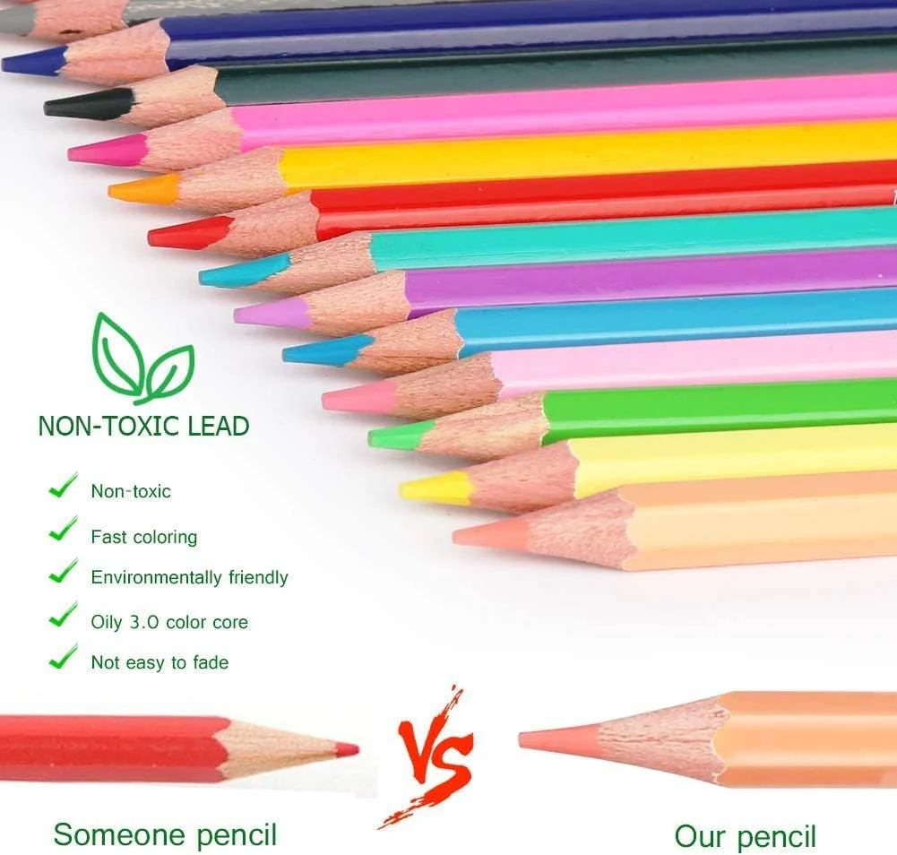 Hong Wei 48pcs Color Pencils, Advanced Color Hexagon Pencil, HW-CP-4801GA - Image 5