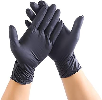 Hotpack 100pcs Powder Free Black Vinyl Gloves Small 84mm - Image 2
