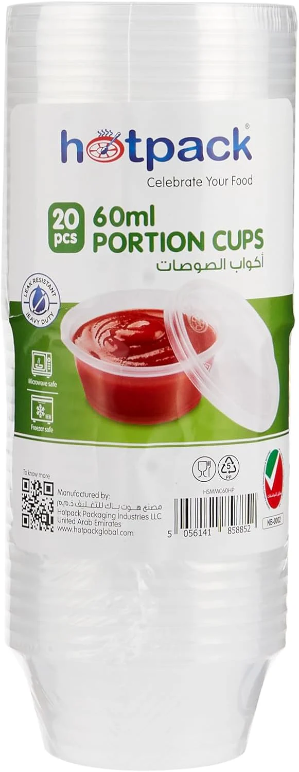 Hotpack 20pcs Round Portion Cups 60ml